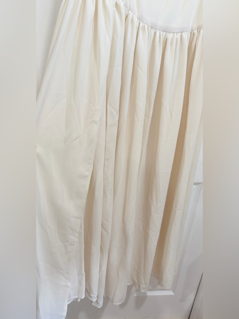 Strapless ivory Maxi Dress - Elegant Evening Gown - Picture 4 of 9